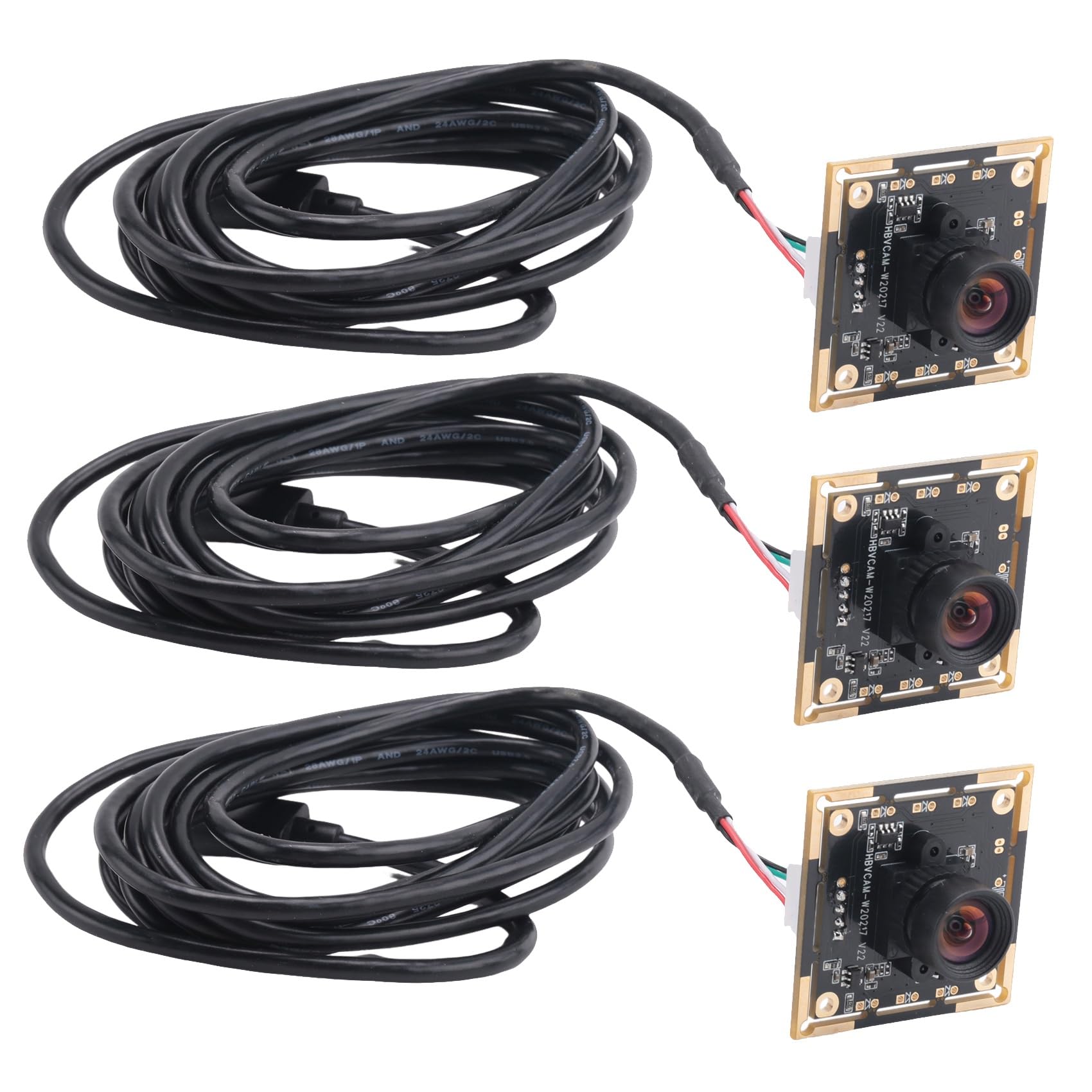 Cameramodule, 3 stuks, 100 graden, OV9732, 2 m, 1280 x 720, 30 fps, compatibel met Autodarts.Io, USB-station gratis