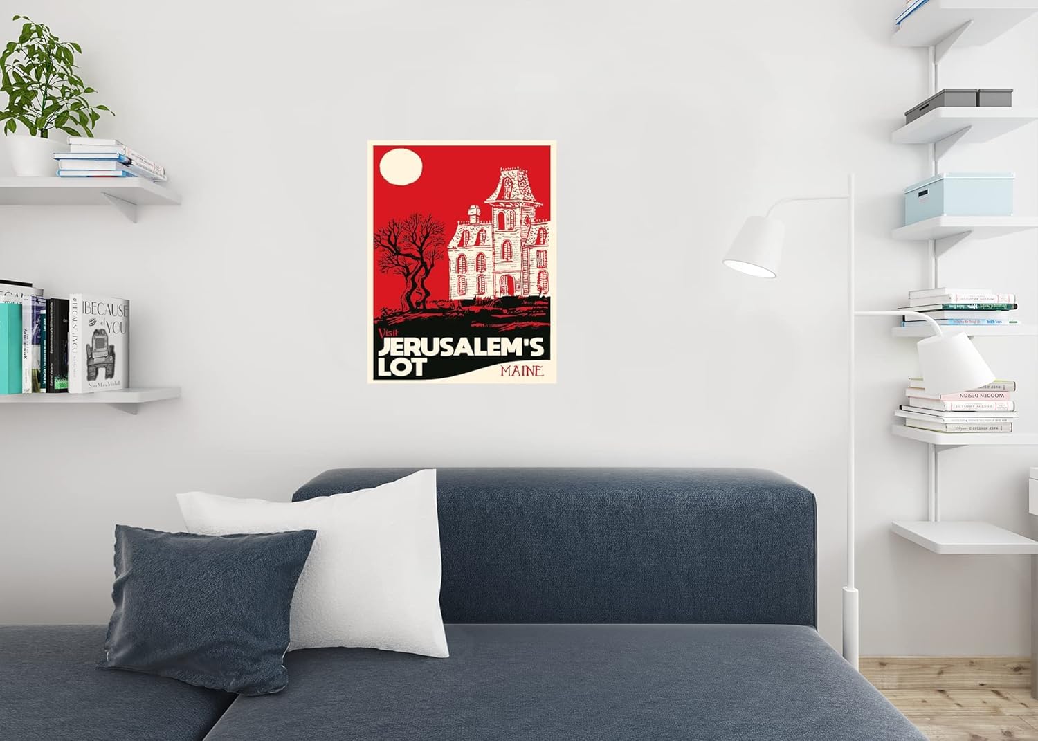 Visit Jerusalems Lot Maine Fantasy Travel Classic Horror Spooky Scary Halloween Decorations Cool Wall Art Print Poster 24x36