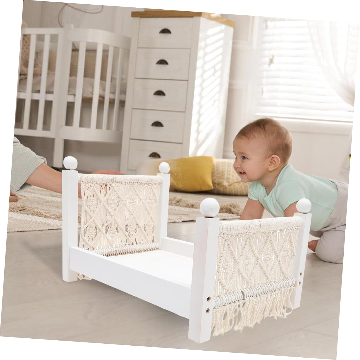 PartyKindom 1pc Crib Assisted Bed Baby Photo Prop Baby Photography Prop Photography Prop for Infant Newborn Photography Prop Photography Bed