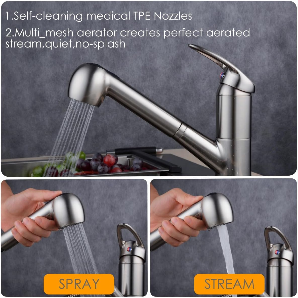 Beelee F103-SP konyhai csapfej használat közben