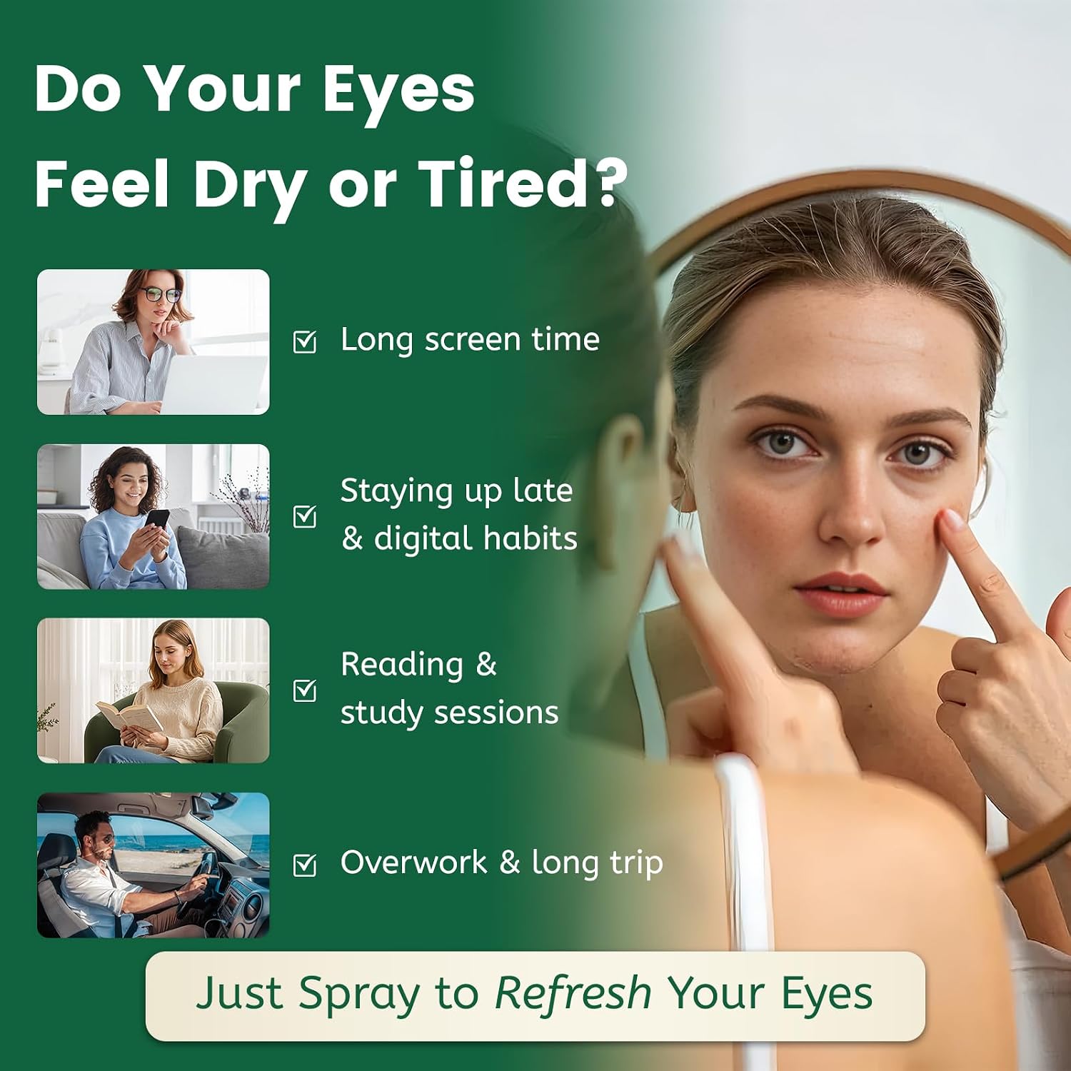 Lutein eye spray, (for external use) to relieve eye fatigue, moisturize and moisturize—10ml
