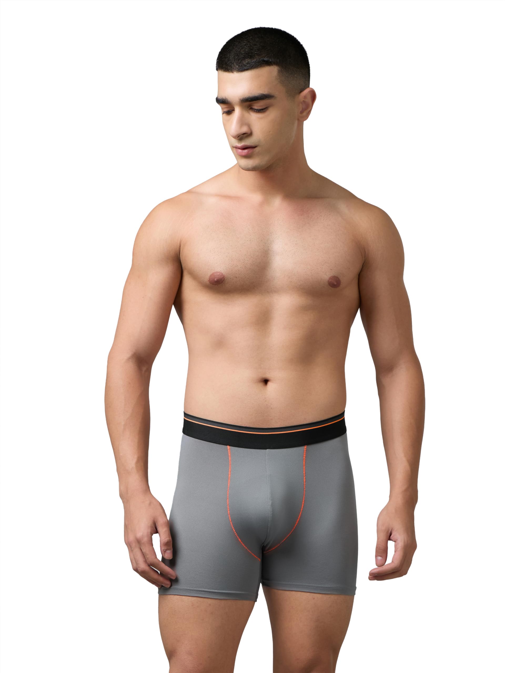 Men's Colorblock Trunks Underwear with ElastoLITE 4 Way Stretch Lightweight Breathable Moisture Wicking Soft Anti Odour Anti Microbial UPF 50+ Comfort Fit Boxer Briefs Innerwear for Men-image-36