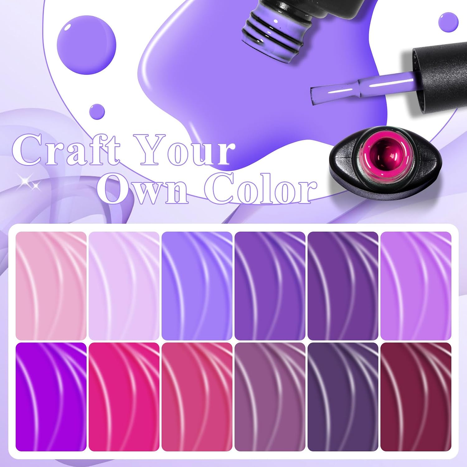 MEET ACROSS 18pcs Gel Nail Polish Set Soak Off UV LED Lamp Gel Nail Polish Kit (SET-8, 18pcs)
