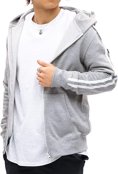 Amazon Jiggys Shop ジップパーカー メンズ スウェット パーカー 春服 無地 薄手 細身 スリム サイドライン トレーナー パーカー 通販 Amazon Jiggys Shop ジップパーカー メンズ スウェット パーカー 春服 無地 薄手 細身 スリム サイドライン トレーナー パーカー 通販