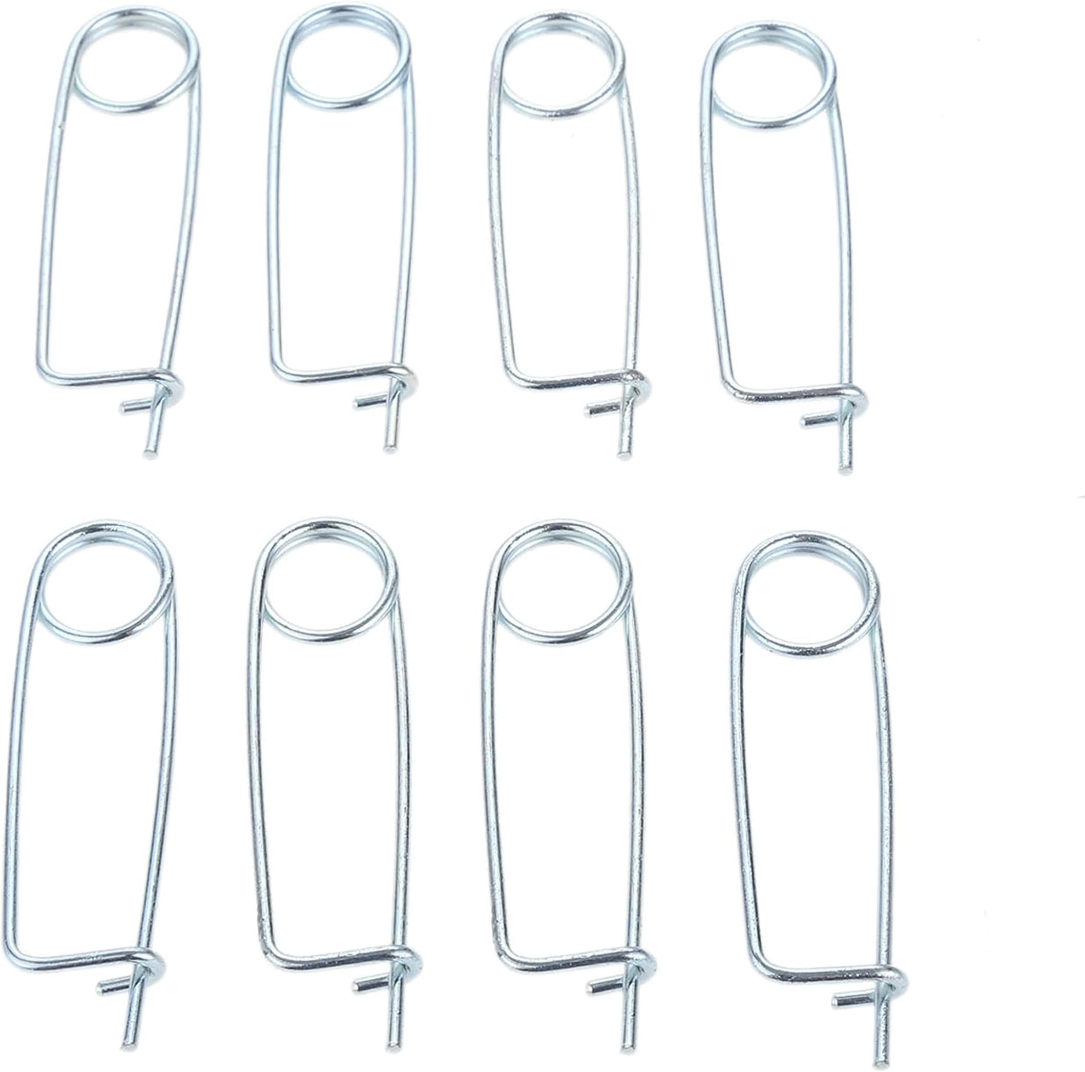 Steel Brooch Shape Cotter Safety Pins Spring Pin， Quick Lock Brooch Locking Fastener for Farm Lawn Garden Hitch (Size:3.2X80mm,8pcs)