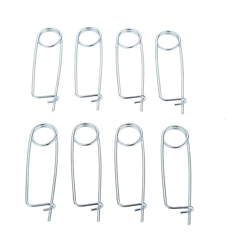 Broche de acero con forma de chaveta de seguridad, pasador de resorte, broche de bloqueo rápido para enganche de granja, césped, jardín (tamaño