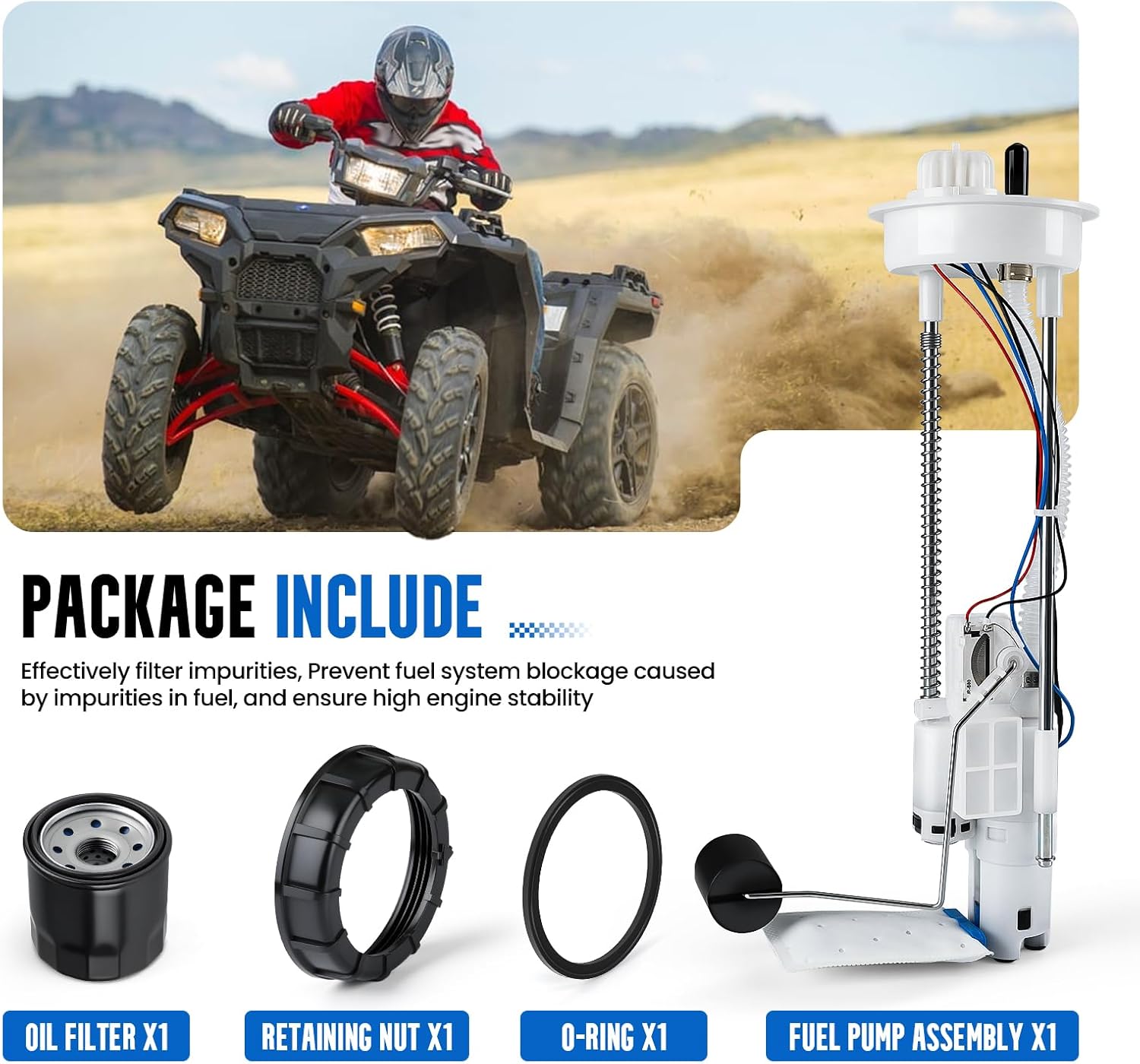 Fuel Pump Assembly For Polaris Sportsman Scrambler 450 570 850 1000 ETX Hawkeye 325 2014-2025 2205469 47-1002