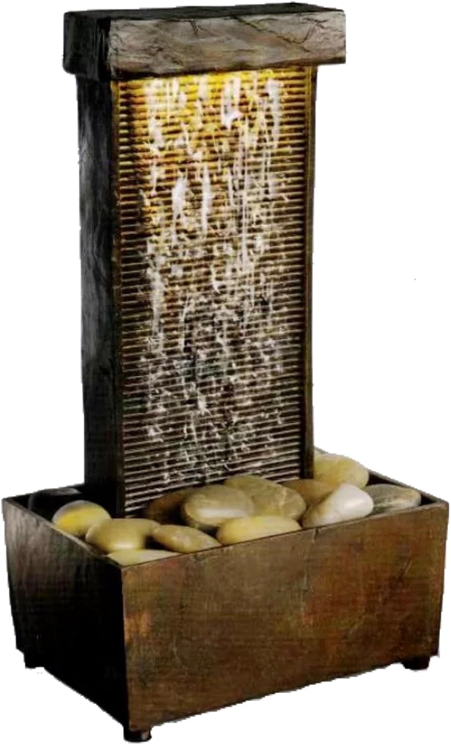 New Sophia Elan Faux Slate Water Tower with River Stones