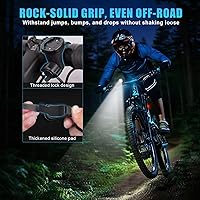 Vista 8 de Luz de bicicleta para conducción nocturna, 2000 lm faro de bicicleta y luz trasera, múltiples modos, 3000 mAh USB C recargable impermeable LED