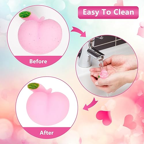 Miniatura 5 de 40 juguetes blandos Mochi para el día de San Valentín, regalos para el día de San Valentín para intercambio de aula, juguetes esponjosos Kawaii para