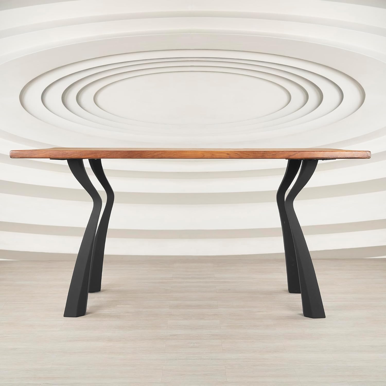 Flowyline 28" H 503 Seung Handcrafted Black Metal Table Legs and Bases for Dining Tables | Steel Desk Legs | Rust-Resistant, Adjustable Furniture Legs for Bench DIY Mid-Century Modern Indoor/Outdoor