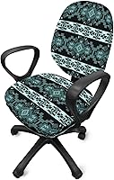 Vista 3 de Southwest - Funda elástica elástica para silla de computadora, antideslizante, para silla de juego, funda verde para silla de escritorio, funda
