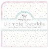 Amazing Baby Large Receiving Blanket, Ultimate Swaddle for Baby Boys, Girls, Softest US Cotton Flannel, Best Shower Gift, MADE in USA, Playful Dots Multi Pink, 42x42 Inch