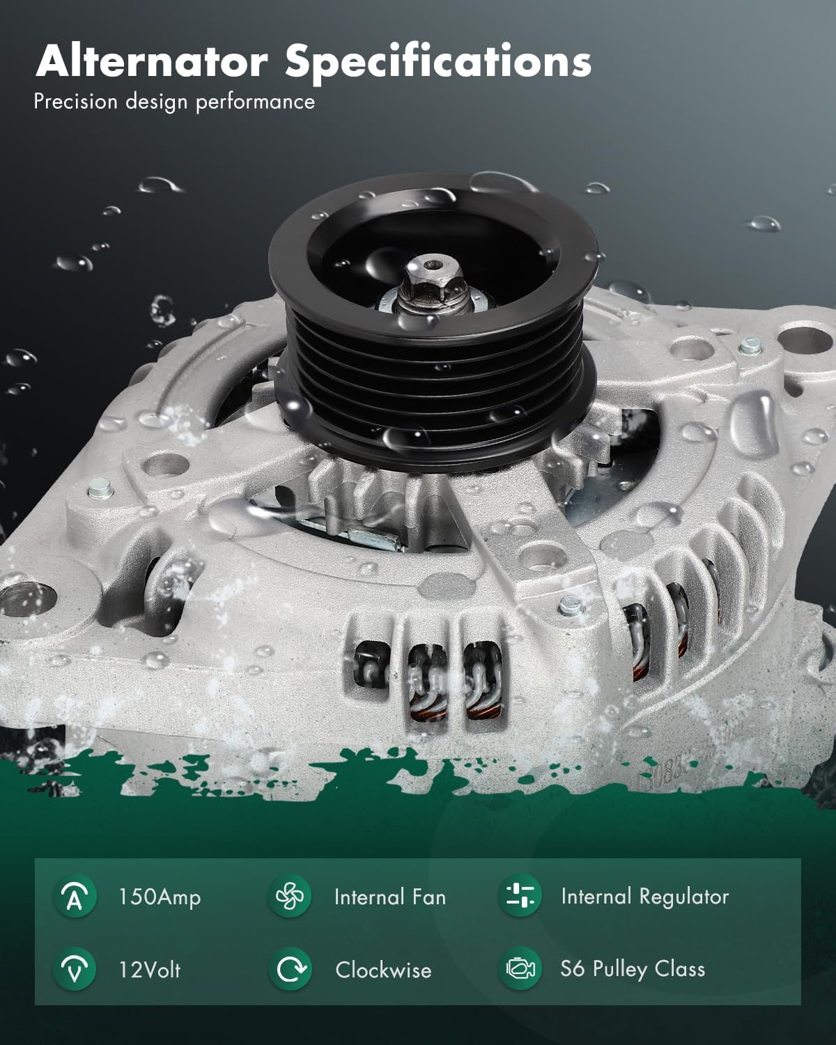 SCITOO Alternator Replacement for Hyundai for Santa Fe 2019-2020, for Hyundai for Sonata 2015-2019, for Kia for Optima 2016-2020, for Kia for Sorento 2015-2020, for Kia for Sportage 2017-2021 11953