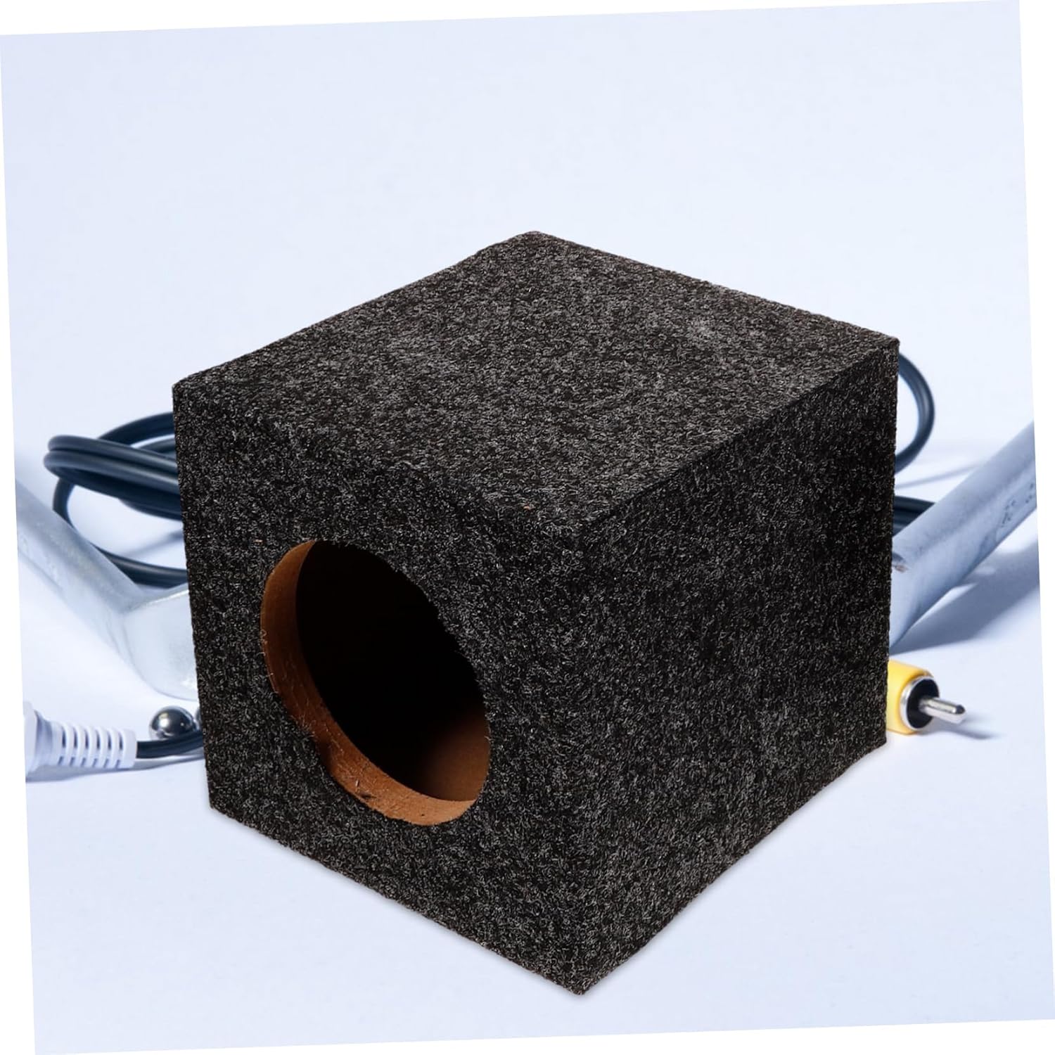 jojofuny DIY Subwoofer Accessory Ported Subwoofer Box Speaker Box Carpet for Car Audio System