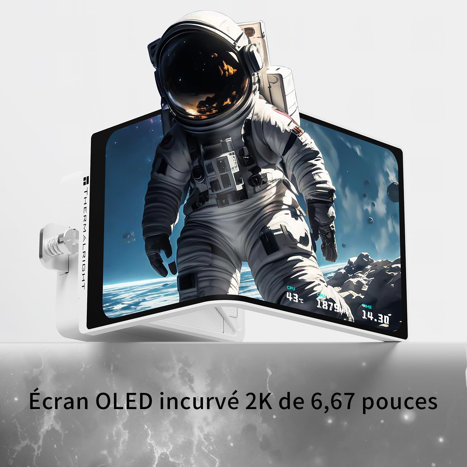 Thermalright Levita Vision 360 ARGB blanco Aio CPU refrigerador líquido,para AM5/Intel LGA1851/1700, pantalla curva 3D de 6,67 pulgadas con resoluciones 2400x1080,pantalla magnética,soporte de video