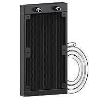 Vista 10 de Clyxgs Radiador de refrigeración por agua, radiador intercambiador de calor de aluminio de 8 tubos con tubo para PC CPU, computadora, sistema