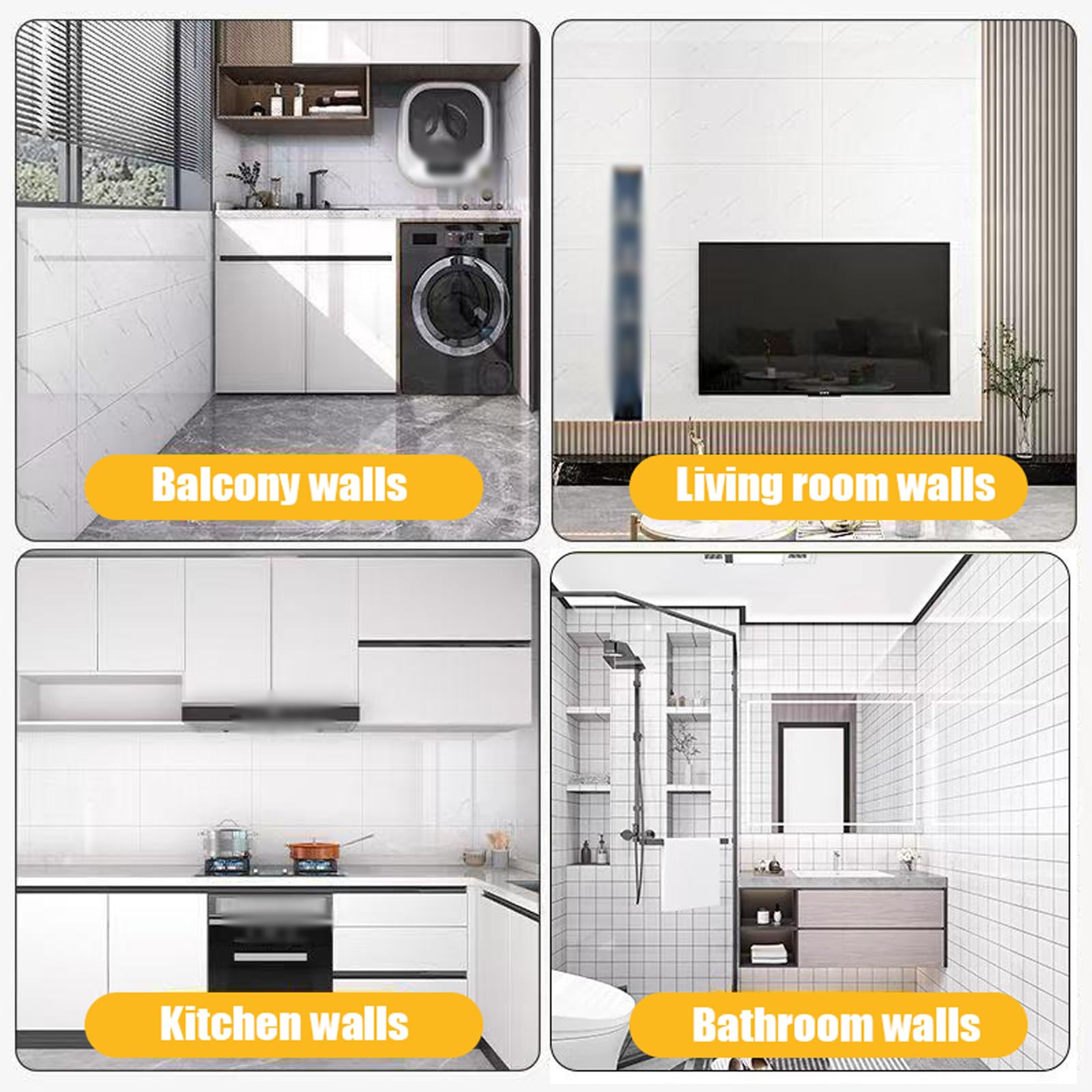 Adesivi per Piastrelle Marmo,Piastrelle Adesive Marmo Impermeabili,Pannello TV Effetto Marmo,per Decorare Le Pareti di Soggiorno,Camera da Letto,Cucina,Bagno
