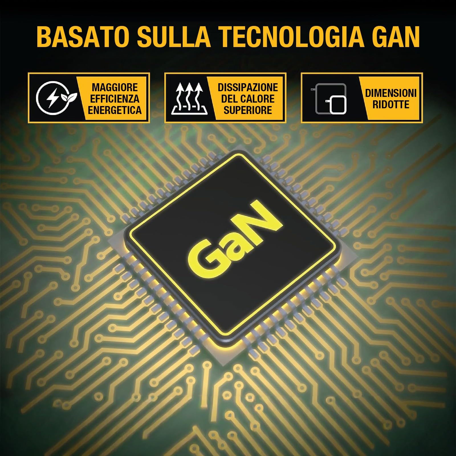 DEWALT Heavy Duty 3 porte Dual USB C blocco di ricarica, spina EU USB C, alimentatore di rete GaN (65 W) PPS veloce e compatto pieghevole per MacBook Pro/Air, iPad Pro, Galaxy S23, Dell XPS 13, Note