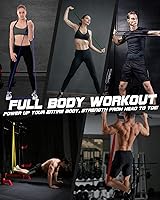 Vista 7 de Resistance Bands Set - Pull Up Bands for Men Women, Exercise Bands Resistance with Door Anchor, Training Poster & Pouch for Body Stretching, Pull Up