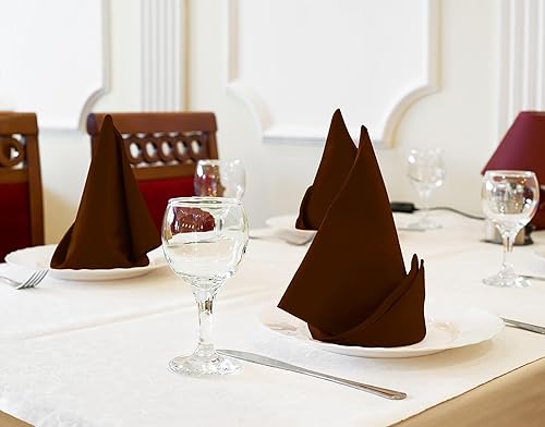 Vista 124 de Utopia Kitchen - Servilletas de tela color gris acero, 12 unidades, 18 x 18 pulgadas, mezcla de algodón, lavables y reutilizables, para hotel