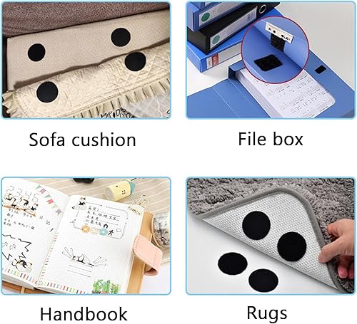 Miniatura 7 de 400 unidades (200 pares de juegos) de 0.59 pulgadas de diámetro, puntos de gancho y bucle blancos para manualidades, oficina, aula, oficina, hogar