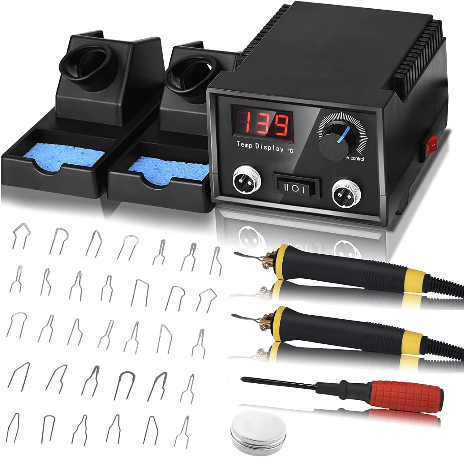 Pyrography Machine, 60w LCD Wood Burner Pyrography Pen, 0-750°C Pyrography Wood Burning Tool Set for Wood, Leather, Pumpkin, 2 Wood Burning Pens and 33 Wire Tips