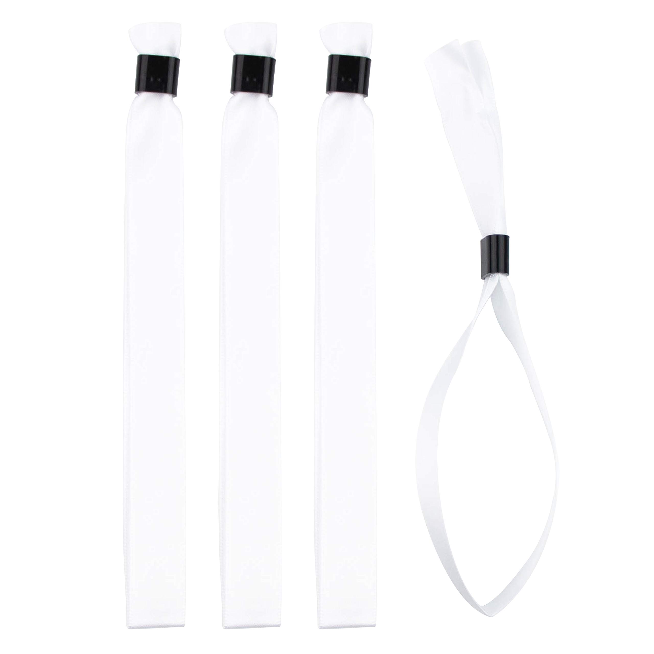 iboo – Pulseras de Tela cinta de raso - Pulseras Desechables de Identificación y Seguridad para Eventos, Fiesta - Cierre de Plástico Unidireccional.