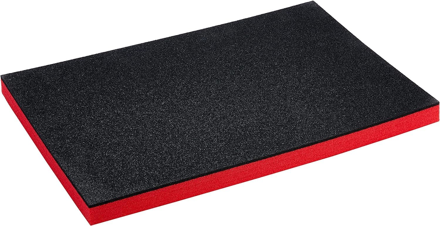 VIGOR V4632 Inserto de espuma blanda, Inserto de espuma blanda vacío, sin recorte, tamaño L, Todo está en su sitio - la organización óptima para sus herramientas