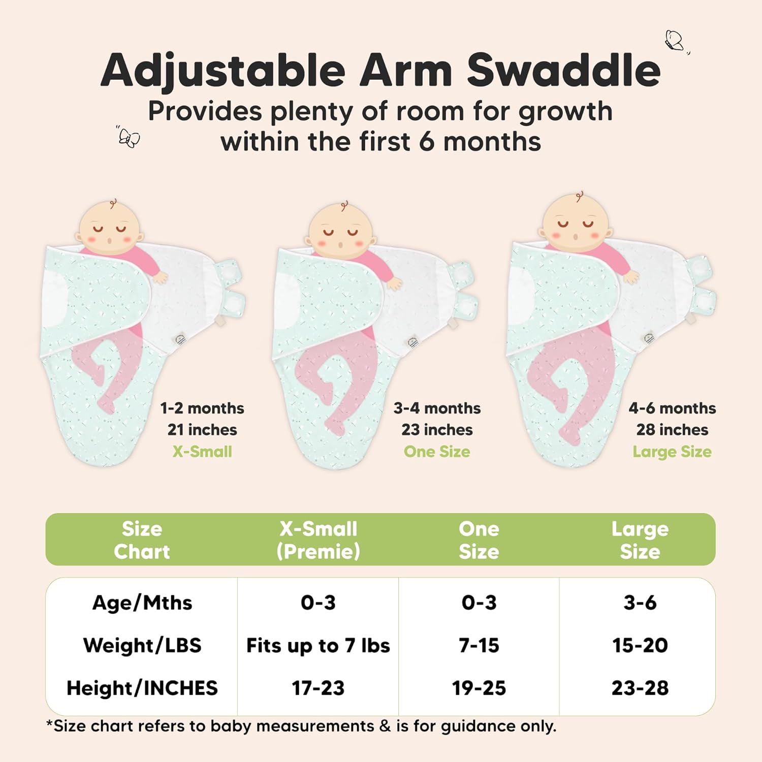 3-Pack Organic Baby Swaddle Sleep Sacks - Swaddles for Newborns, Infant 0-3 Months, Baby Girls, Boys, Soft & Snug Newborn Sleep Sack, Nursery Swaddling Blankets (Garden, OS) - Image 6