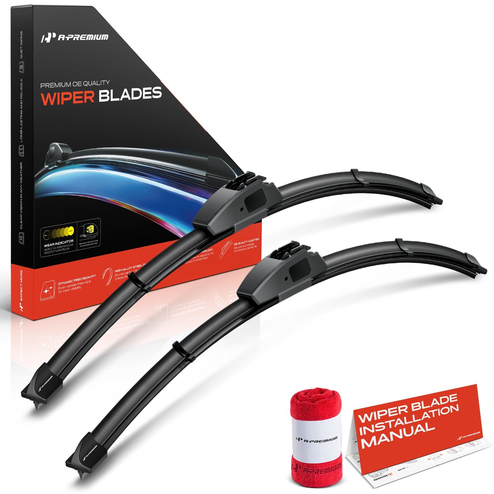 View 1 of ***FACTORY SEALED***A-Premium 24" + 20" Windshield Wiper Blades Compatible with Ford Taurus
