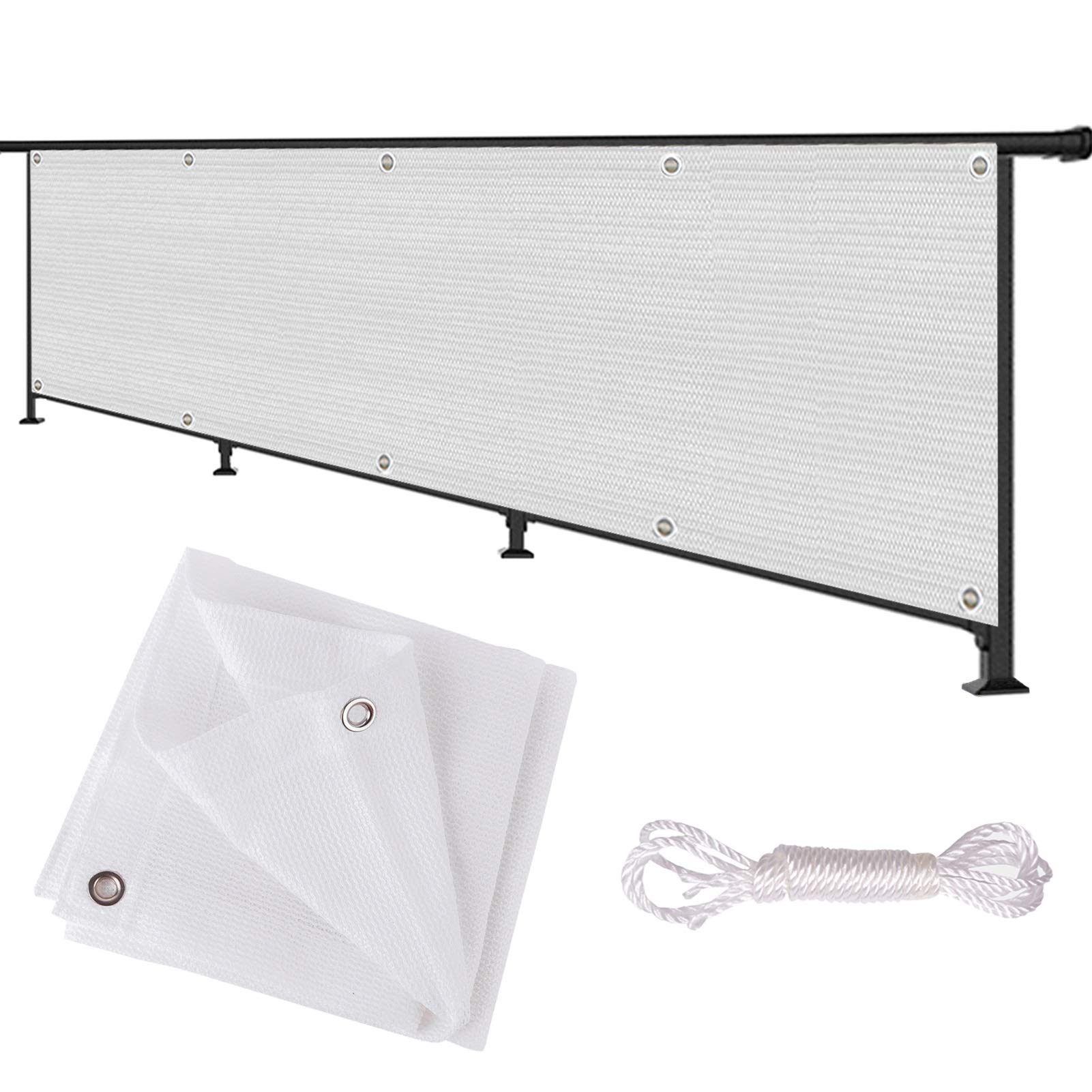 Brise vue pour balcon en filet isolant PEHD Weidang avec oeillets et corde