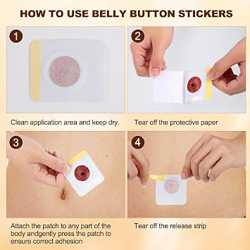 30Pcs Belly Patch, Waterproof Stickers for Women Girls, Natural Belly Sticker for Women & Men, Belly Pads Navel Sticker, Sweatproof Patches, Comfortable and Easy to Use