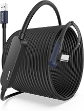 Syntech Link Cable 33 FT with Signal Booster Compatible with Quest2/Pro/Pico4 Accessories and PC/Steam VR, High Speed PC Data Transfer, USB 3.0 to USB C Cable for VR Headset and Gaming PC, Black