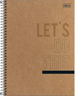 Kit de Cadernos, Tilibra, Universitário, 1 Matéria, Capa Dura, Kraftwork, 80 Folhas, Pacote com 4