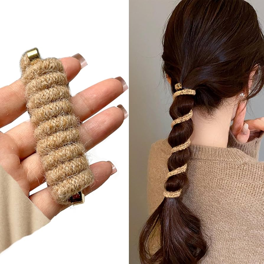 Amazon | Natunofu ヘアゴム 冬 コイルポニー ワイヤーポニー 跡