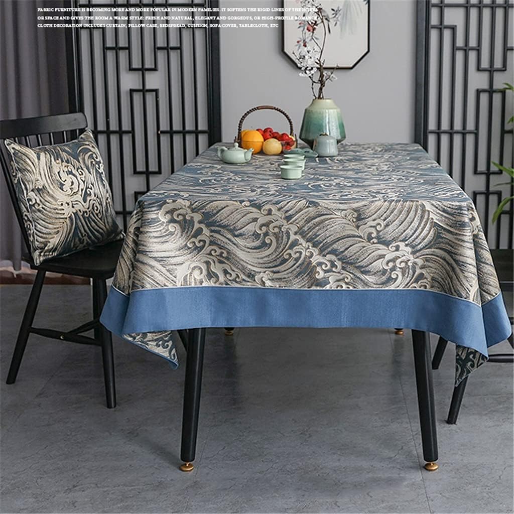 Chinese Restaurant Tablecloths Household Living Room Rectangular Coffee Table Cloth Table Cloth Tablecloth(D,140 * 220cm)