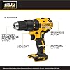 Kit Combinado DEWALT 20V MAX Taladro y Atornillador de Impacto, Taladro Eléctrico Sin Escobillas 2 Herramientas, Incluye 2 Baterías, Cargador y Bolsa (DCK277D2) 5
