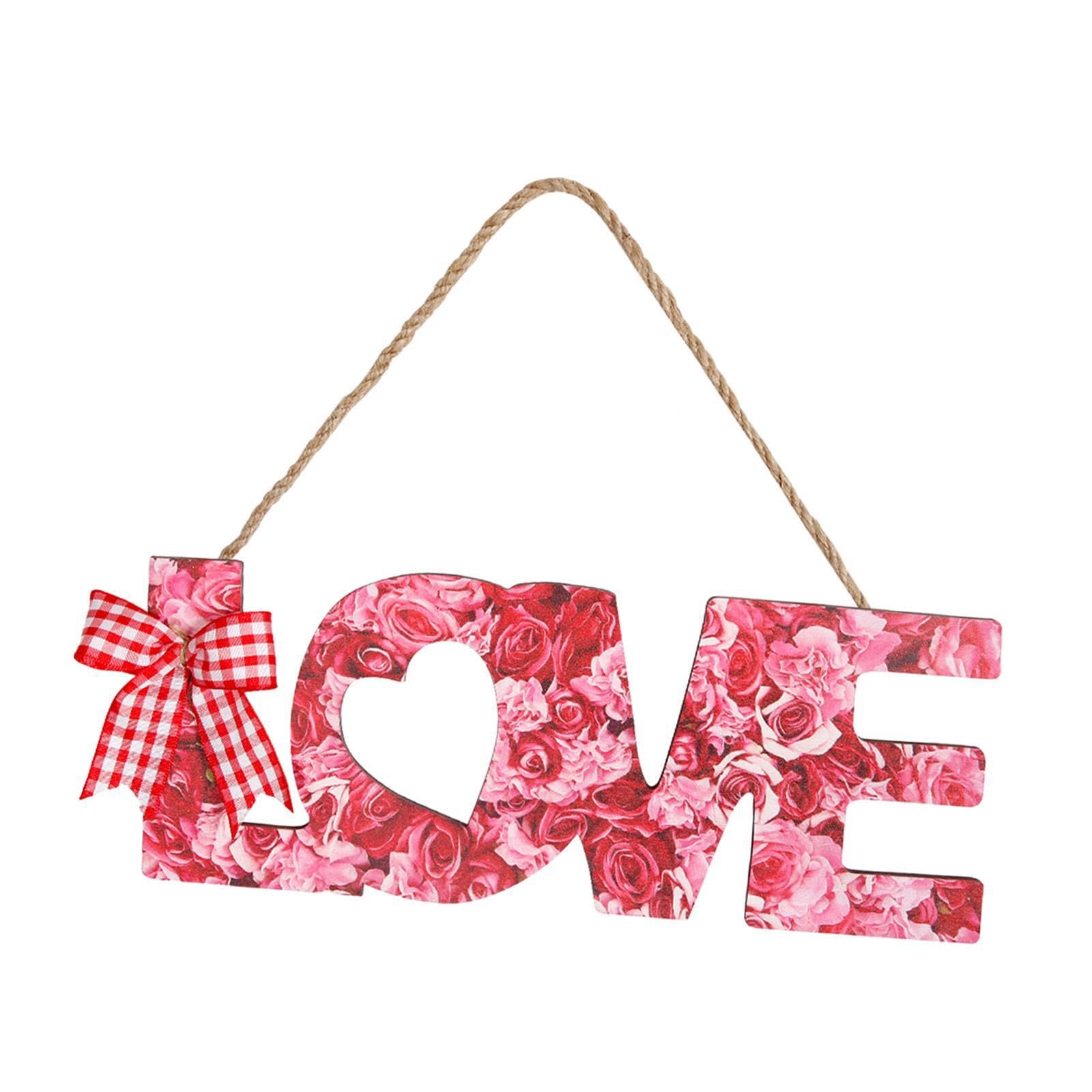 TWISAXC for Creative Hanging Ornament Beautiful Valentine Door Decor Anniversary Outdoor Door Hanging Ornament Decorative for Creative