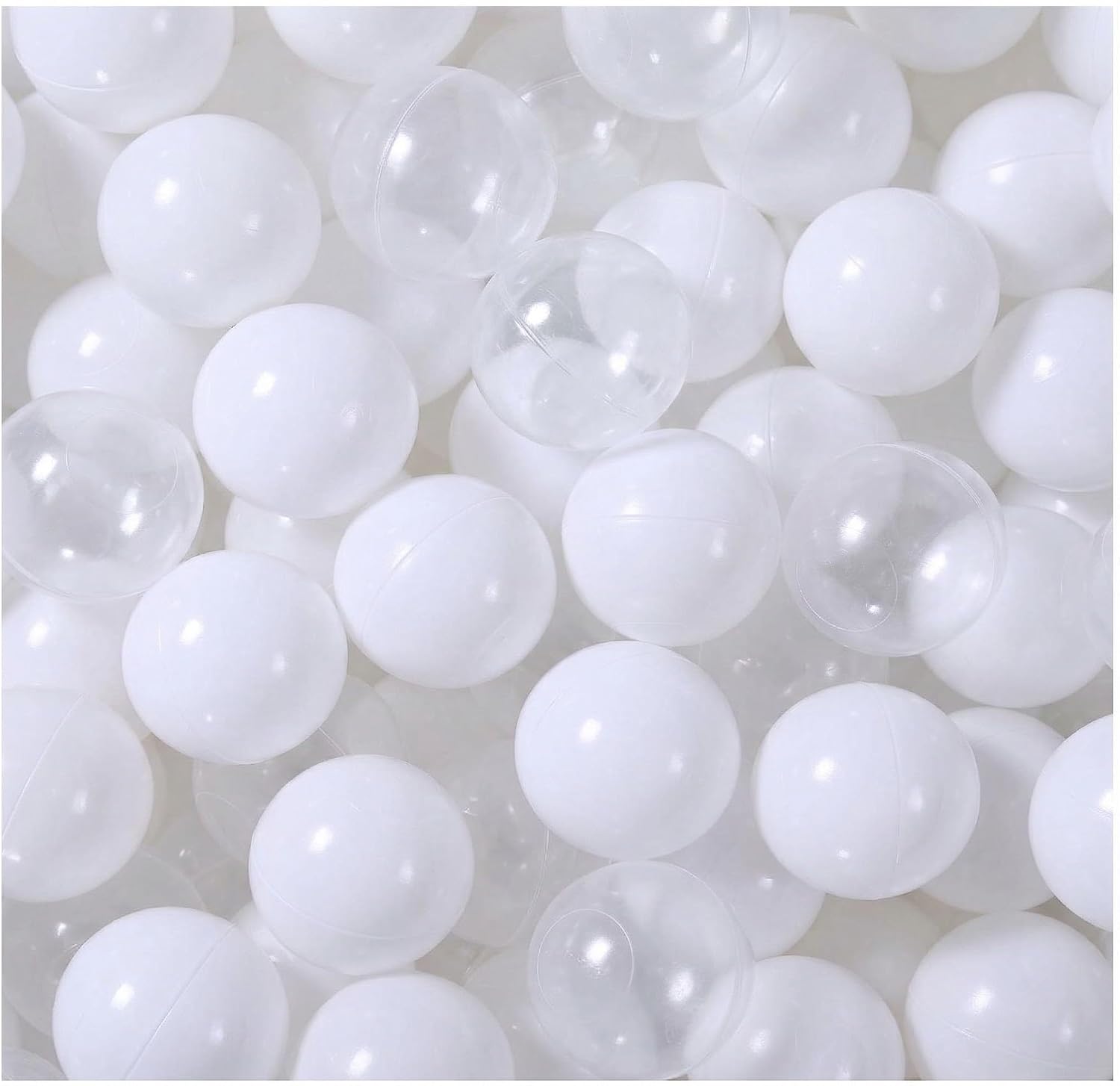 Plastic Pit Balls, 2.2 Inch, 100/200/500 Pieces, Non-Toxic, BPA-Free, Phthalate-Free
