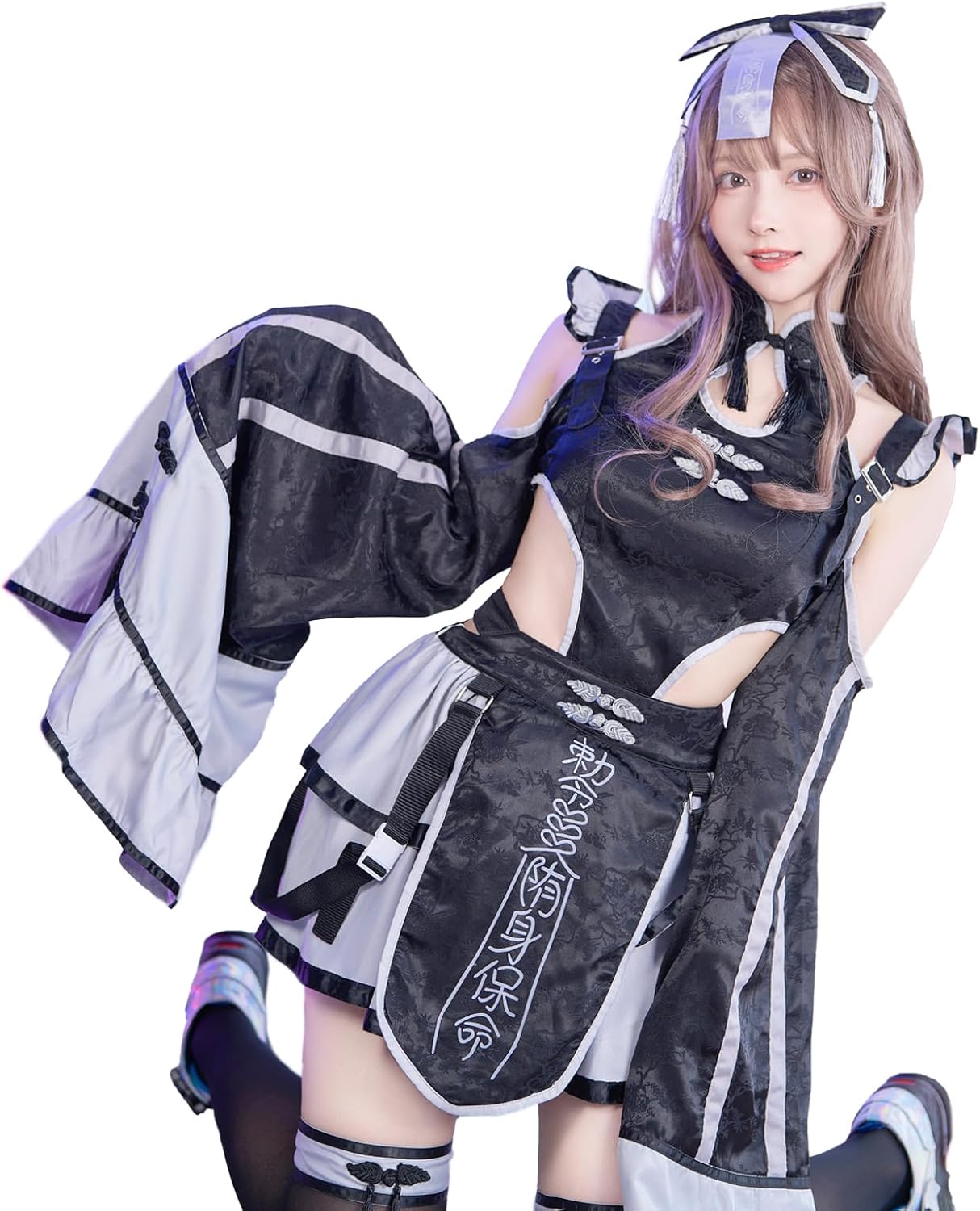 キョンシー [Malymoon] コスプレ キョンシー 中華 妖怪 サイバー ブルー グレー 青 灰色 衣装 仮装...