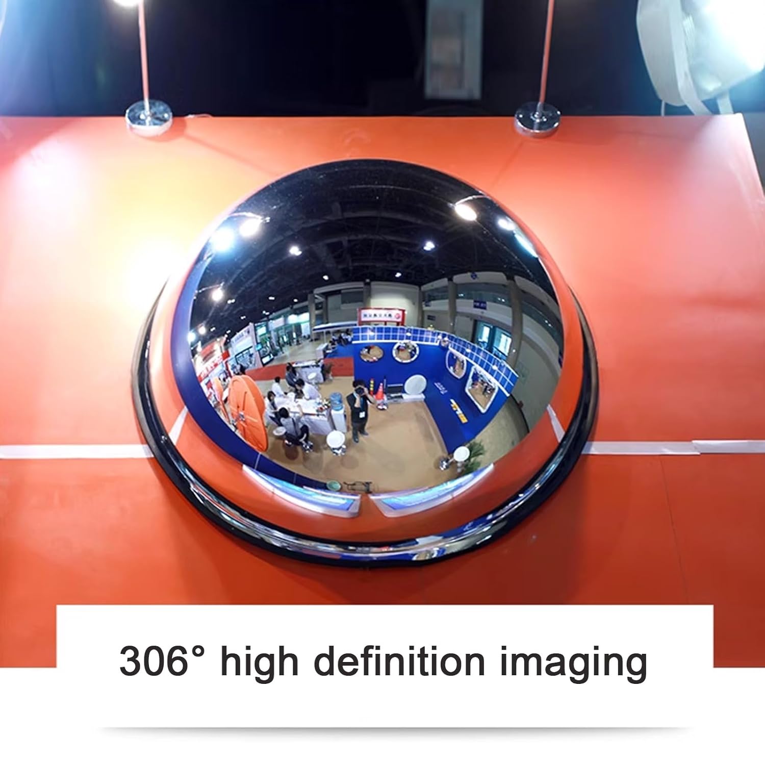 20in Acrylic Convex Mirror, Adjustable Wide Angle View Traffic Mirror, Corner Mirror for Warehouse, Office, Parking Garage and Traffic Safety