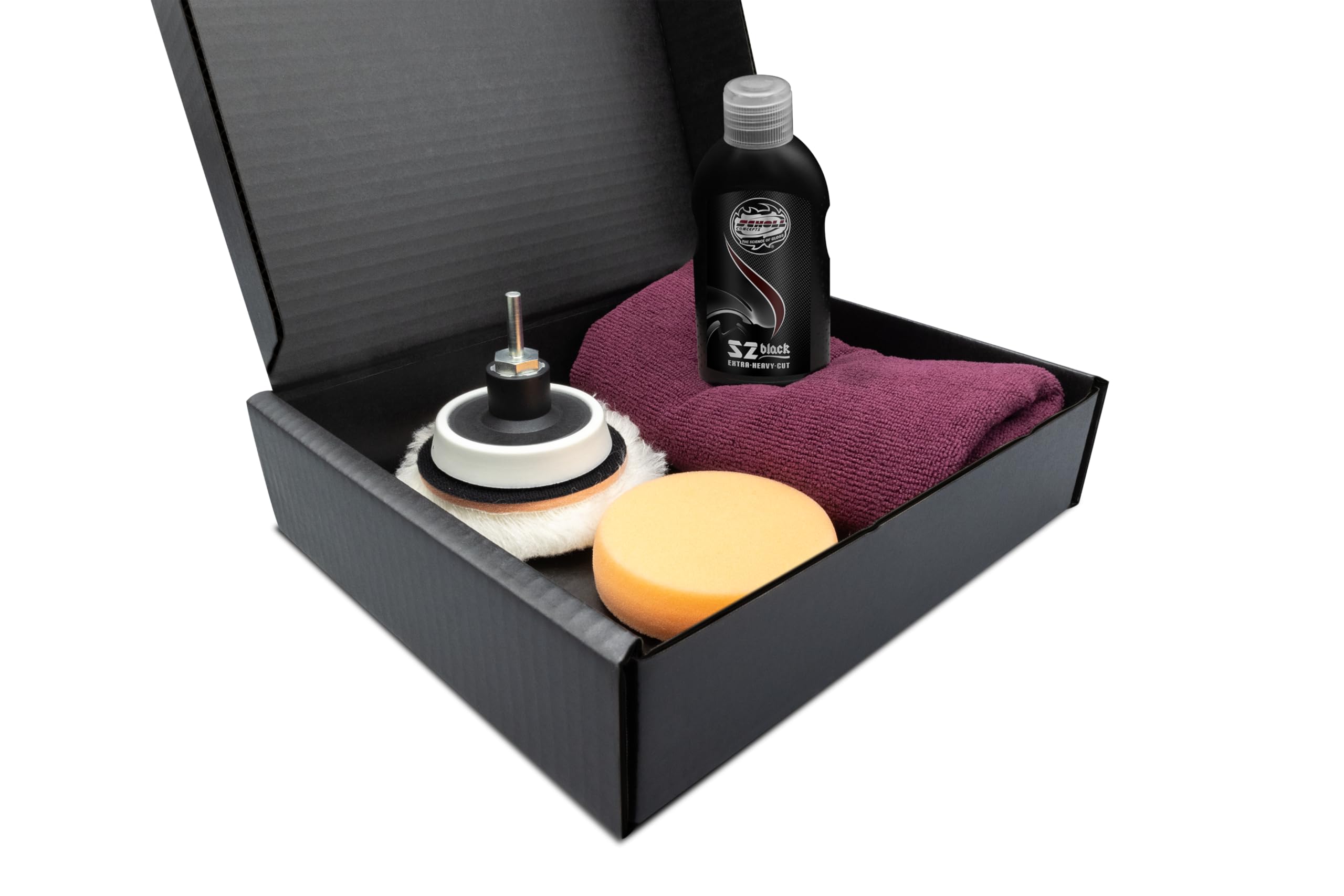 Kit de eliminación de arañazos de coche S2 Black – Abrillantador de primera calidad para principiantes | Abrillantador de coche para eliminar eficazmente arañazos | Fabricado en