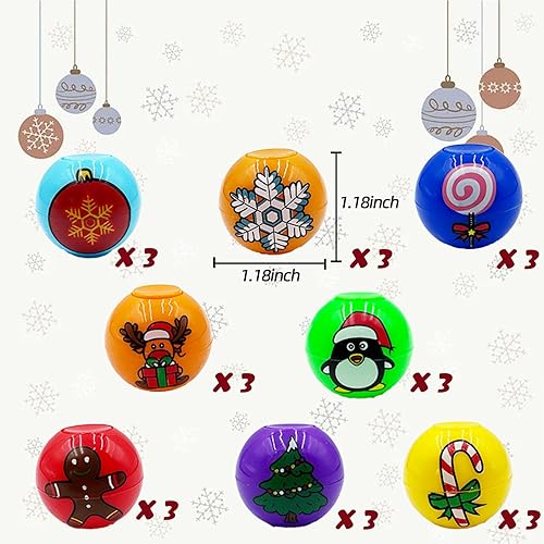 Miniatura 3 de 24 Pcs Christmas Mini Fidget Spinners Ball Toys for Kids Adults Christmas Stocking Stuffers, Pinata Fillers, Treasure Box Toys for Boys Girls