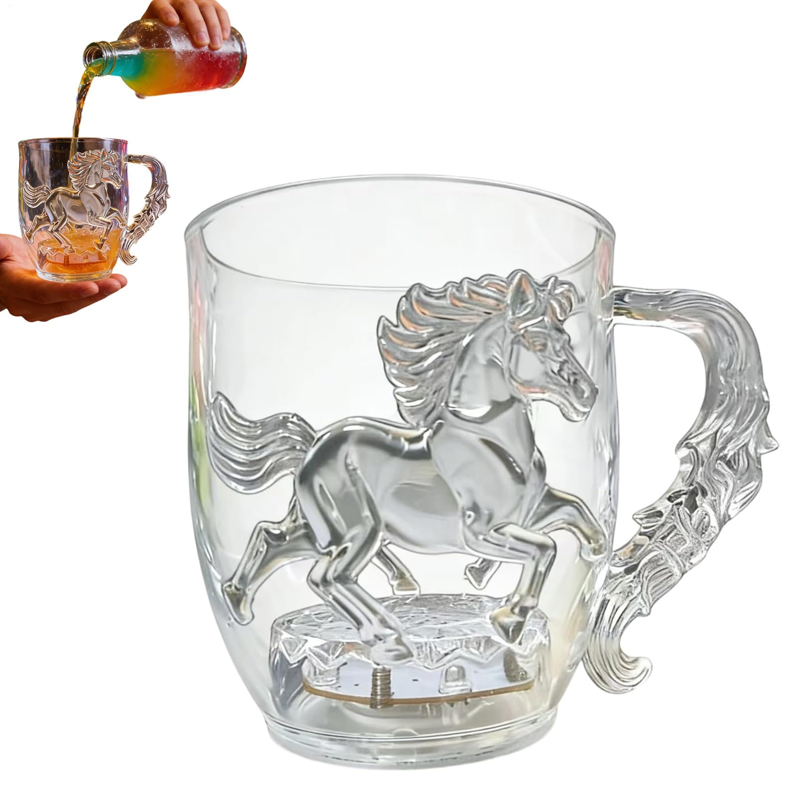 Funny Coffee Mugs - Color Changing LED Battery Operated Drinkware | Glow Coffee Mug Water Cup - for Tea Milk Juice Home Office School Bar Cafe Party New Year Spring Festival Birthday