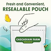 Vista 7 de Cascadian Farm Granola orgánica, cereal de almendras de chocolate oscuro, bolsa resellable, 11 onzas