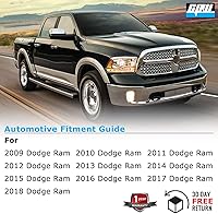 Vista 8 de CPW Faros delanteros aptos para Dodge Ram 1500 2500 3500 2013-2018 con luz de posición LED de fábrica, conjunto de lámparas de cabeza de proyector