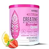 Creatine Refresher | Creatine Monohydrate Powder with Electrolytes, Magnesium Glycinate & Vitamins | Creaclean Seal | Sugar Free, Low Calorie | Strawberry Lemonade | 30 Servings