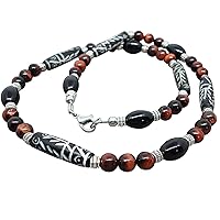 Algopix Similar Product 13 - Mens Tribal Style Necklace  Carved