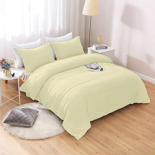 Miniatura 26 de 800 Thread Counts-3 Pcs-Duvet Cover Set with 2 Pillowshams-100% Long Staple Cotton Comforter Cover for Oversized King (98x120) Size Bed Silver